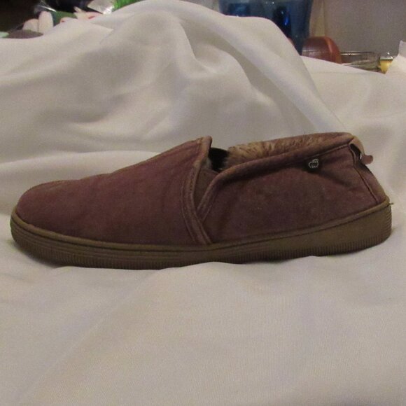 Lamo Mens Slippers Size 8 Light Brown Soft Sheepskin Slip On Excellent Cond. - Picture 4 of 9